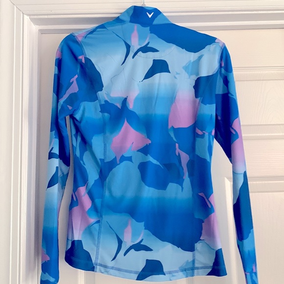 Callaway Abstract Gradient Print Sun Protection Golf Shirt - Picture 2 of 3